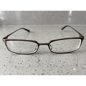 Oliver Peoples Eyeglasses Frames Only Dignity BIR Brown Rectangular 50-16-139